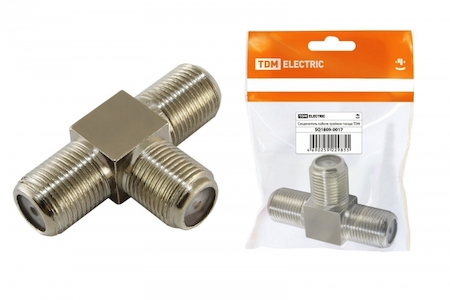 TDM ELECTRIC SQ1809-0017 Соединитель кабеля тройник гнезда, инд. упаковка TDM